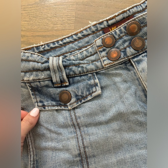 Lee Vintage women’s Denim Jorts Long Shorts Bermuda’s size 9/10 - Picture 2 of 8